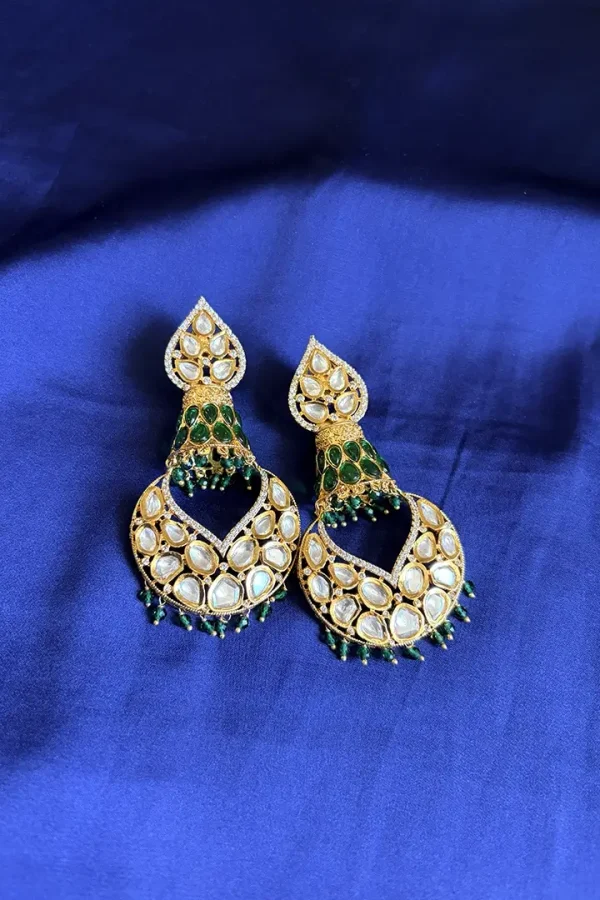 luxe-spade-kundan-jhumke