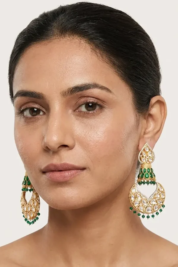 luxe-spade-kundan-jhumke