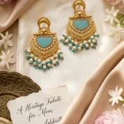 Aqua blue Kashmiri Jhumke