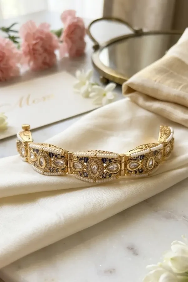 Kundan-n-Pearl-off-white-bracelet-1 Kundan-n-Pearl-off-white-bracelet