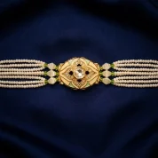 Mint green Jadau Pearl bracelet