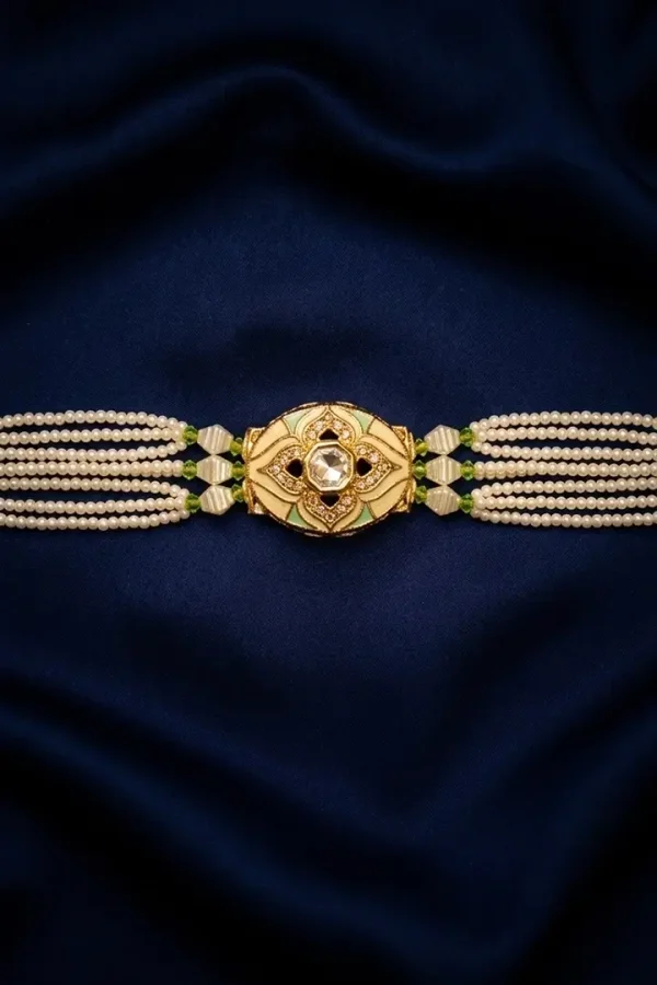 Mint-green-Jadau-Pearl-2 Mint green Jadau Pearl bracelet