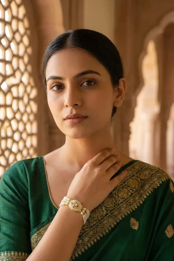 Mint-green-Jadau-Pearl-3 Mint green Jadau Pearl bracelet