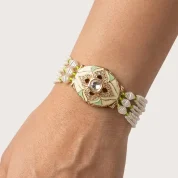 Mint green Jadau Pearl bracelet