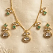 Mint queen Kundan set