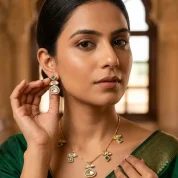 Mint queen Kundan set