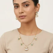 Mint queen Kundan set