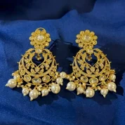 Regal hoops pearl Kundan jhumke