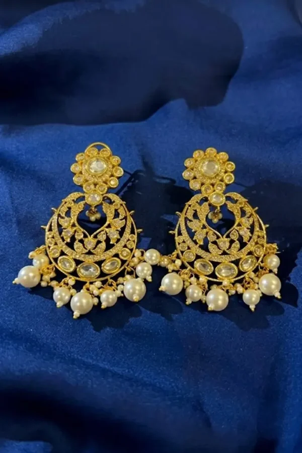 Regal-hoops-pearl-Kundan-jhumke-1 Regal hoops pearl Kundan jhumke