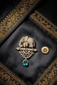 Royal-elephant-green-dew-brooch