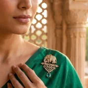 Royal-elephant-green-dew-brooch