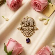 Royal-elephant-purple-dew-brooch