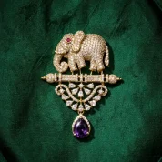 Royal-elephant-purple-dew-brooch