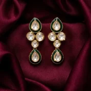 dewdrop kundan earrings
