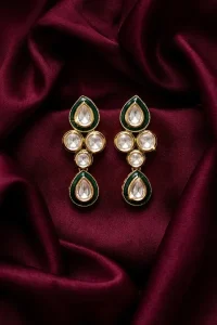 dewdrop kundan earrings
