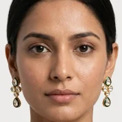 dewdrop kundan earrings