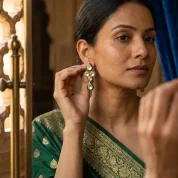 dewdrop kundan earrings