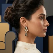 dewdrop kundan earrings