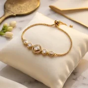 diamond eye kundan bracelet