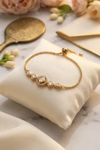 diamond eye kundan bracelet
