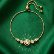diamond eye kundan bracelet