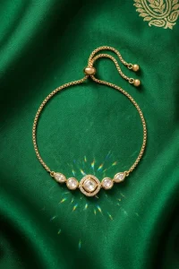 diamond eye kundan bracelet