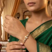 diamond eye kundan bracelet