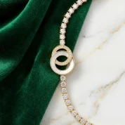 double hoop diamond bracelet