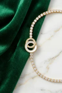 double hoop diamond bracelet