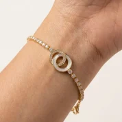 double hoop diamond bracelet