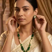 emerald-kundan-pendant-set