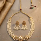 golden-leaf-pearl-choker-set