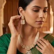 golden-leaf-pearl-choker-set