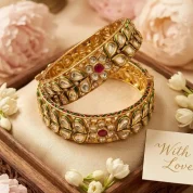 intricate jadau kundan kada