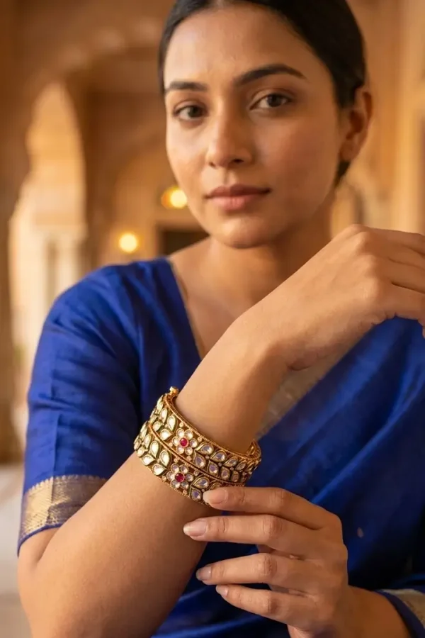 intricate-jadau-kundan-kada-3 intricate jadau kundan kada