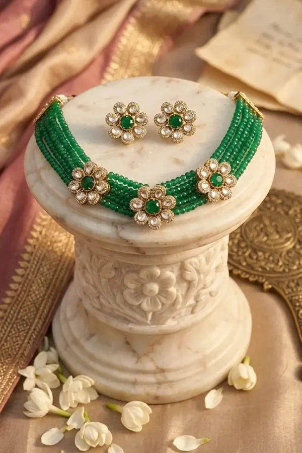royal-green-phool-choker-set-1 royal-green-phool-choker-set