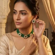 royal-green-phool-choker-set