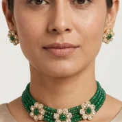 royal-green-phool-choker-set