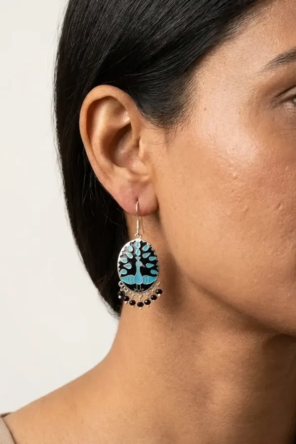 Meenakari-peacock-earrings