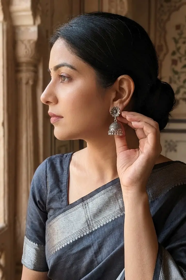dainty-925-silver-jhumke