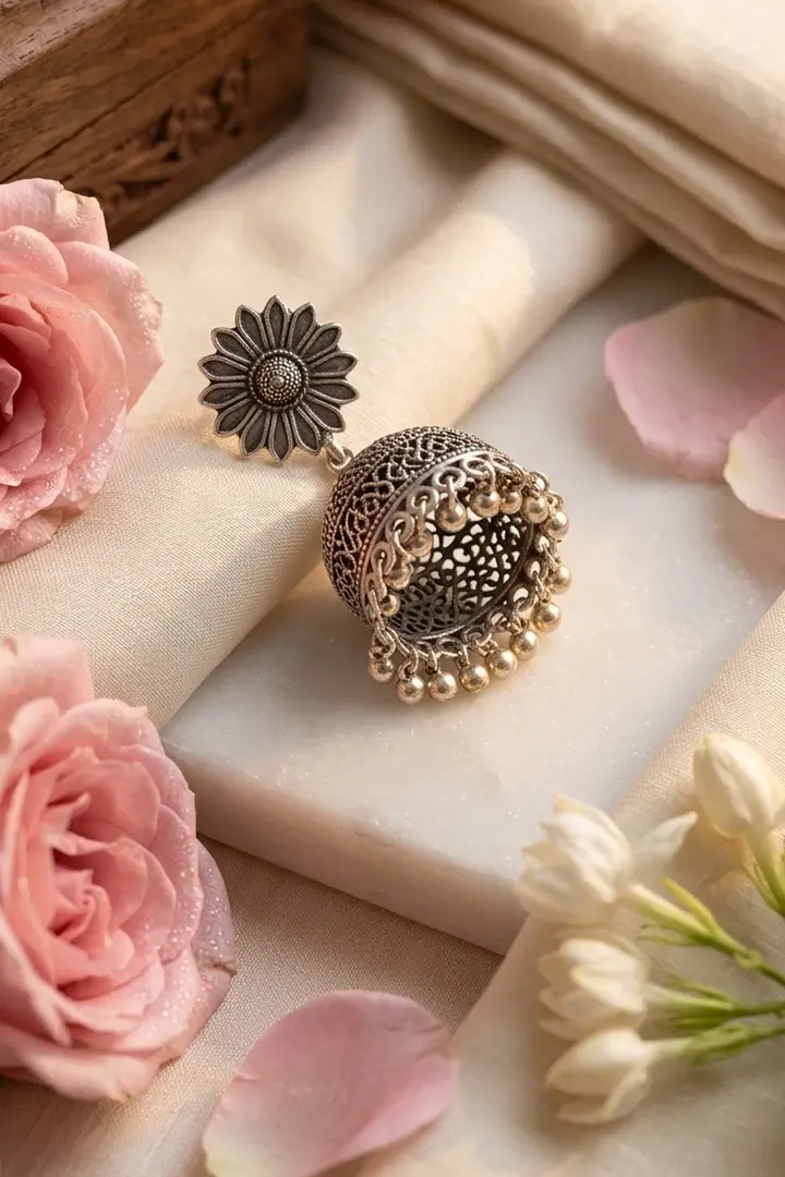 dainty-925-silver-jhumke