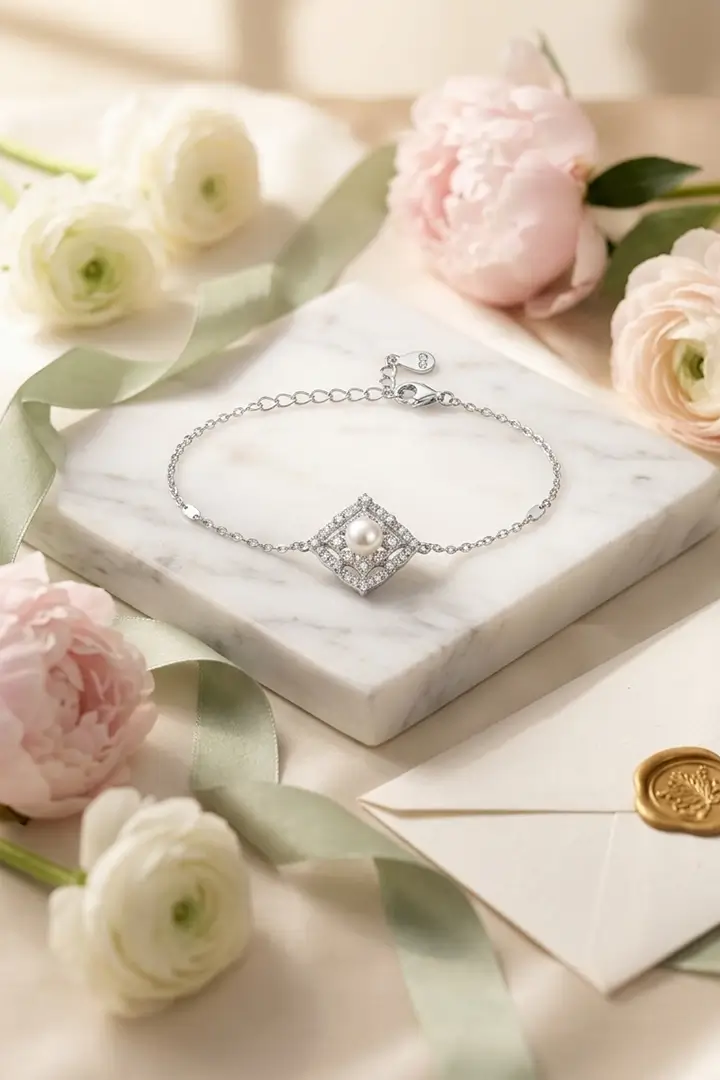 square-peral-and-zircon-bracelet